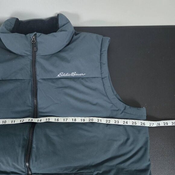 Eddie Bauer Mens Down Puffer Vest Size XL Blue Full Zip Outdoor Hiking Layers - Picture 6 of 7